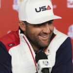 Scottie Scheffler, número uno del mundo y uno de los 12 en la Ryder Cup – imagen editorial de golf