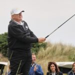 Donald Trump regresa al golf en la Ryder Cup, tras ser rechazado por el deporte – imagen editorial de golf