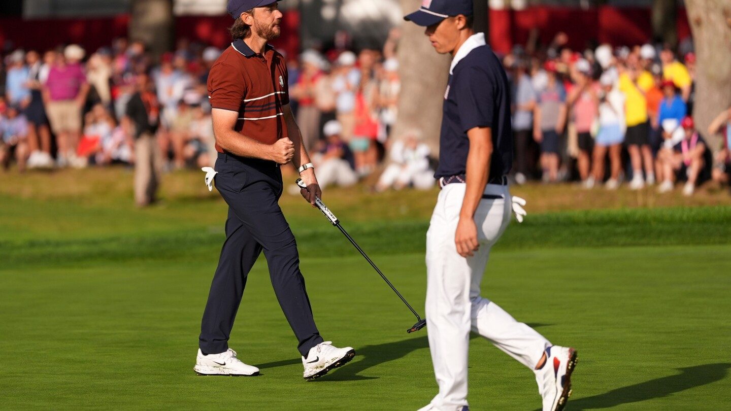 Europa se impone nuevamente en la Ryder Cup y toma una ventaja de 5 puntos – imagen editorial de golf